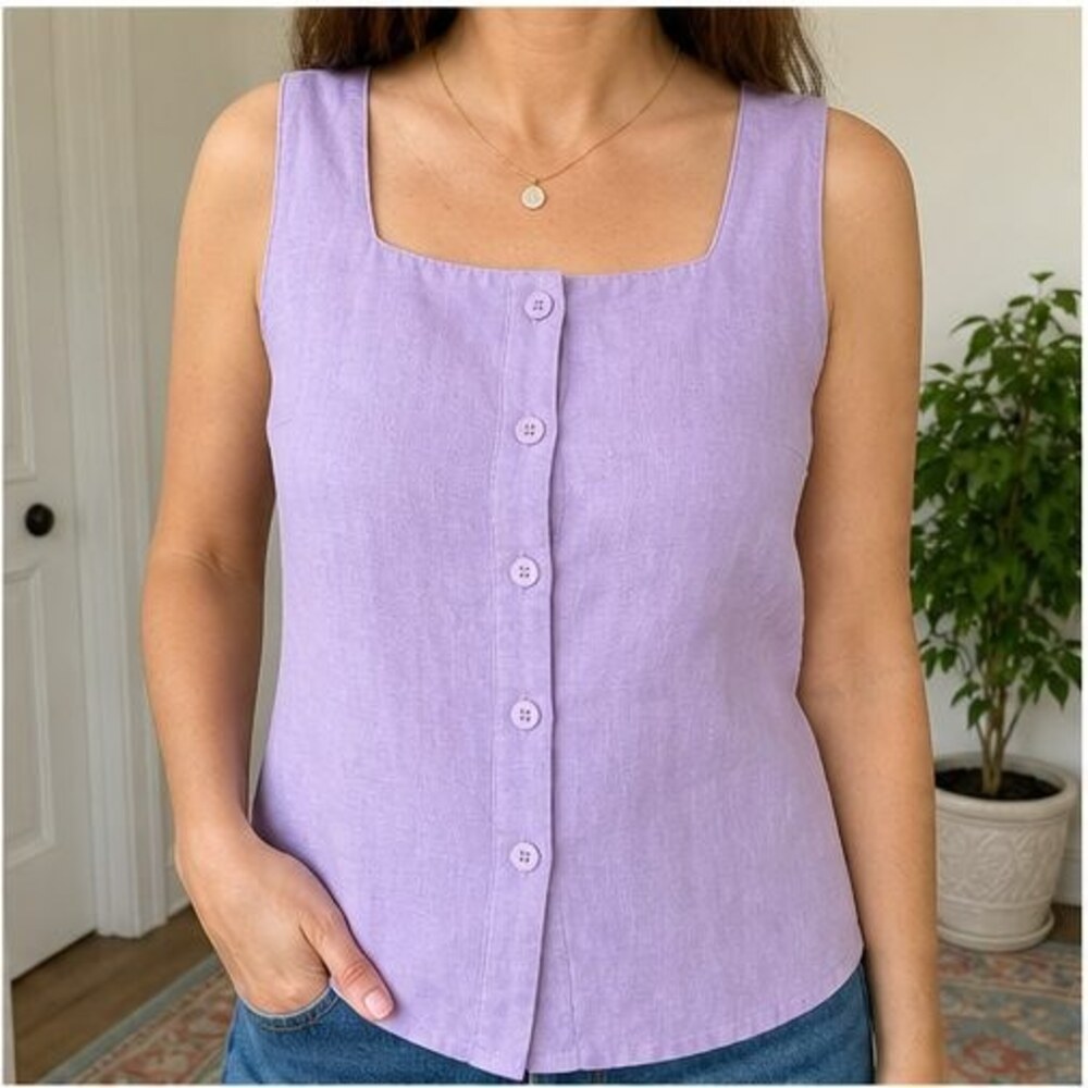 Lilac Ruffle Blouse - Picture 2 of 6